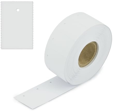 Pokornys POKORNYS étiquettes carton vierges avec trou (30 x 50 mm) blanc I étiquettes perforées pour écrire en rouleau (1000 Morceau, 30 x 50 mm)