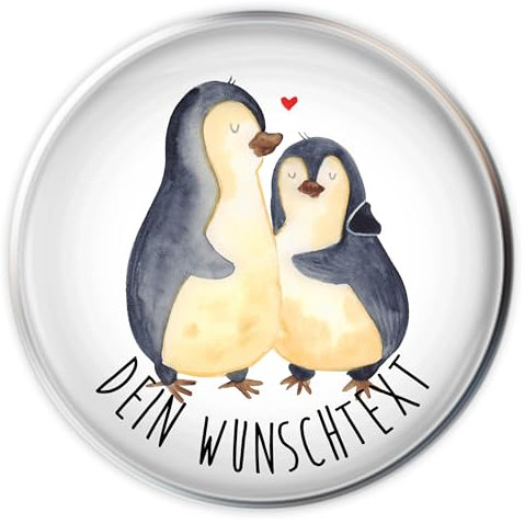 Mr. & Mrs. Panda Personalisierter Waschbecken Stöpsel Pinguine Einschlafen - Personalisierte Geschenke, Verlobung, Ablaufgarnitur Waschbeckenstöpsel