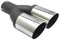 Auspuffblende Doppelendrohr N2-08-1* Endrohr 2x 80mm rund Blende Edelstahl Doppelrohr (Passend für 65mm Anschluß)