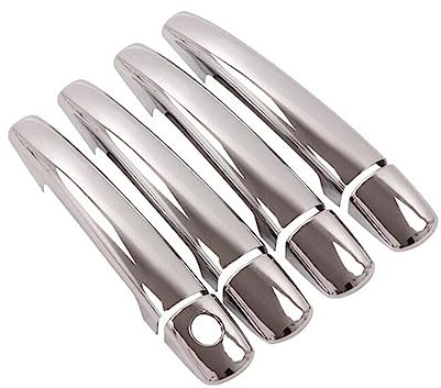 Garniture de Couvercle de poignée de Porte chromée Accessoires de Style de Voiture (1 Trou de Serrure) pour Citroen,pour Jumpy,pour Dispatch 2007 2008 2009 2010 2011 2012 2013 2014 2015