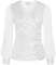 Damen Gliter Cocktailbluse Elegant Funkelnde Pailletten Tunika Slim Fit Lange Ärmel Latern Shirt für Kleid Tops Silber S
