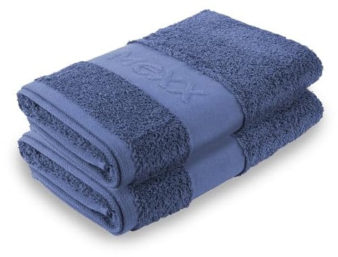 Bestlivings Mexx Handtuch (2er Pack/Dunkelblau) 50x100cm, 100% Baumwolle - ÖKO-Tex, Saunatuch Premium Qualität 450gr/m², super saugfähig, schnell trocknend