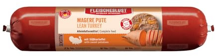 Fleischeslust Magere Pute mit Süßkartoffel Sensitiv Wurst (1 x 800 Gramm)