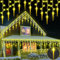 SVYHUOK Eiszapfen Lichterkette Außen LED Weihnachten Lichtervorhang, Lichterketten Vorhang 8 Modi, Weihnachtsbeleuchtung Wasserdicht für Garten, Balkon, Fenster, Dachrinne, Haus, Geländer