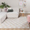 FRAAI | Home & Living Retro Teppich - Gambit Creme Weiß - Blöcke - Modern, Wohnzimmer, Kinderzimmer, Schlafzimmer - Fellteppich - Carpet