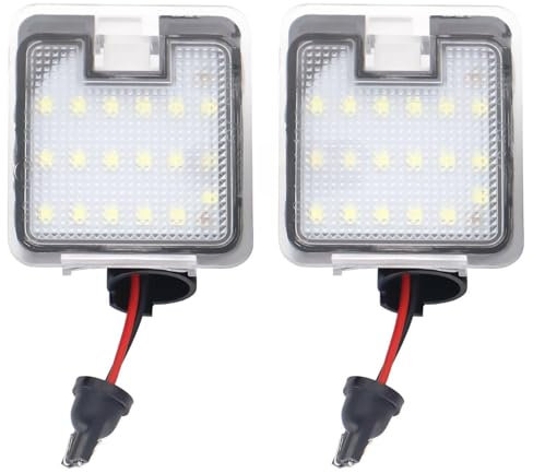 AUTOXBERT 2x LED Umfeldbeleuchtung Spiegel für Ford Mondeo Focus C-Max Kuga Escape, Weiß Seitenspiegel Pfützenleuchten Umgebungslicht Leuchten