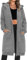 Tuopuda Damen Lange Kapuzenpullover mit Reißverschluss Hoodie Jacke Langarm Herbst Winter Pulli Sweatjacke Sweatshirts Kapuzenpullover Streetwear Strickjacke mit Taschen(Dunkelgrau,XL)
