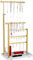 Huiguli Schmuckständer, 30cm Stangen Schmuckhalter, 3-Tier Organizer Jewelry Ständer mit Aufbewahrungsbasis, Schmuckaufbewahrung für Ohrringe, Armbänder, Uhren, Gold