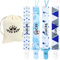 5er-Pack Schnullerkette Aus, Personalisierte Schnullerkette Mädchen und Mit Namen Junge, Geeignet für Baby, personalisiertem Hält Schnuller Sauber, Hohe Robustheit, Mandel Grün Blau (Blue)