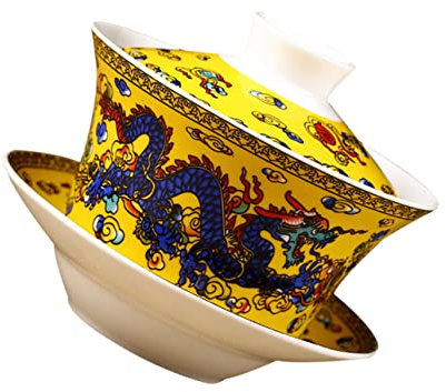 FONDOTIN Tazza Da Tè Ceramica Cinese Ciotola Artigianale Per Infusione Design Elegante Per Oolong Puer e Tè Per Uso Quotidiano