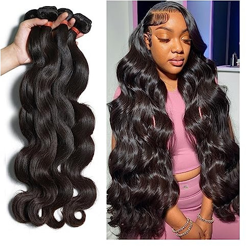 Haarverlängerungen Lose Körper Welle 8/40 Zoll 1/3/4 Bundles Menschliches Haar Bundles Brasilianische Remy Menschenhaar Verlängerung Weben for Schwarze Frau Echthaarbündel(1PCS 20inch)