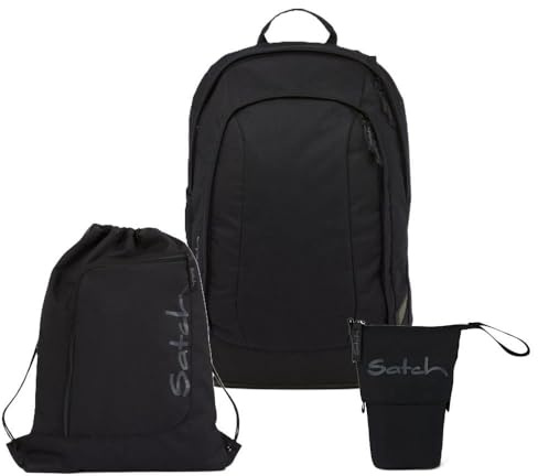 Satch Air Pencil Slider Light Edition Schulrucksack Set 3tlg. inkl. Sportbeutel (Blackjack)