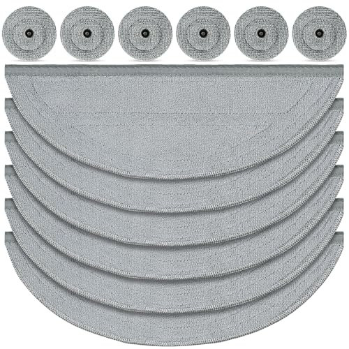 12 Stück Wischtücher Set für Roborock Saros 10 Saugroboter, 6 Wischtuch und 6 Seitenwischer, Silberionen Mikrofaser VibraRise 4.0 Wischsystem Zubehör