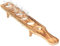 Vassoio in legno per bicchieri da whisky e tequila, stile rustico, con 6 tazze, in legno massello, design ergonomico, materiali in legno realizzati