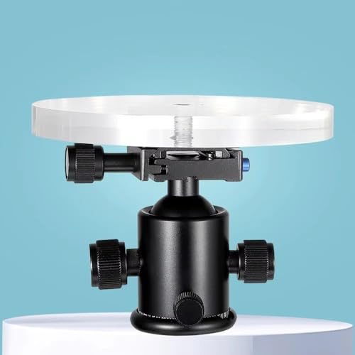 15CM Acrylic Circle Photography Shooting Table, with Universal Ball Head, Heavy Duty 15KG Load Bearing for Product Photo Studio