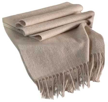YsRoad Écharpe Homme - Tissu Laine Douce Écharpe | Plaid Hiver Chaud Épais Châle Franges | 180x32cm | Noir Blanc Gris Vert Bleu Rouge Rose
