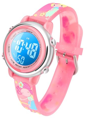 Bigmeda Kinder Uhr Digital 3D Cartoon wasserdichte Kinderuhr für 3-10 Jahre Jungen Mädchen kleines Kind, 7-farbige Hintergrundbeleuchtung, Geschenke für Kinder (Magic)