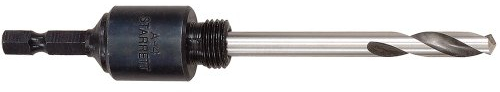Starrett A4E Hole Saws Arbor - 32-159mm Hex Shank Arbor Screw Thread with 13mm Longer High-Speed Steel Pilot Drill - Quick Change Mandrel