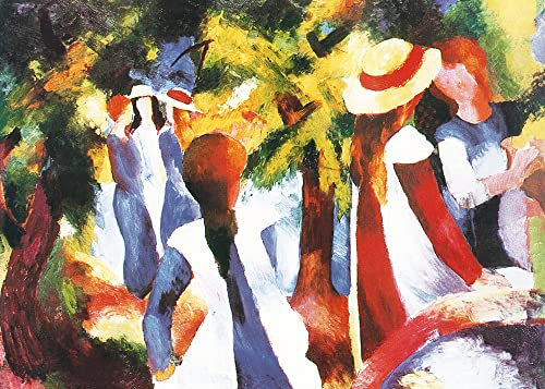 1art1 August Macke Poster Madchen Unter Baumen Kunstdruck Bild 70x50 cm