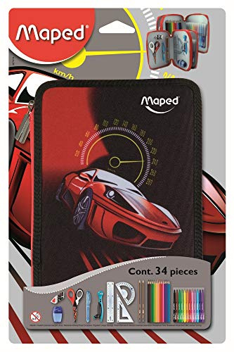 Maped 967430 SchLeretui Cars, aus Polyester, BefLlt