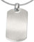 CLEVER SCHMUCK Dog Tag Halskette Anhänger große Erkennungsmarke 33 mm matt Kette Panzer 2 mm stark 60 cm lang Sterling Silber 925 im Schmucketui