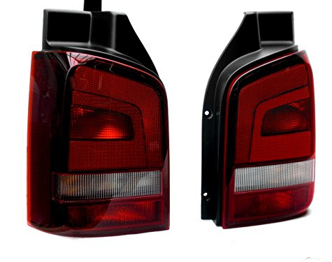 Original Volkswagen VW Ersatzteile T5 Facelift Rückleuchten Set, abgedunkelt,, Original, Multivan, Transporter, Bus