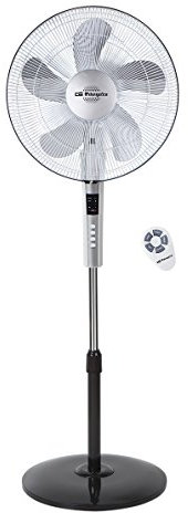 Orbegozo SF 0245 – Ventilador de pie o sobremesa 2 en 1, oscilante, potencia 55 W, 3 velocidades, diámetro aspa 40 cm, asa, programable, 3 modos de funcionamiento, mando a distancia