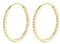 Elli Creolen Silber 925 Vergoldet 24K Frauen Kreolen Damen Ohrringe Gold Farbe mit Steinen 0.03ct Durchmesser 33mm Hoops 0303910612