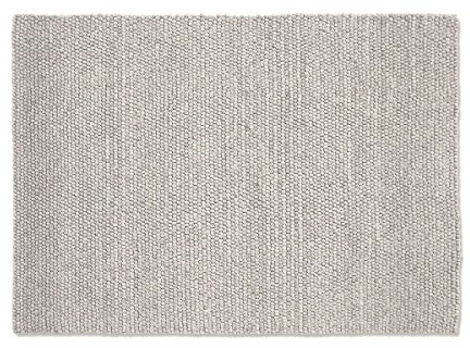 HAY Peas Teppich Handgewebt aus 100% Schurwolle in der Farbe Soft Grey, Maße: 200cm x 140cm, 501183