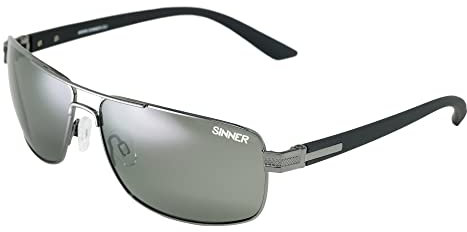 SINNER Durness Sonnenbrille - Herren und Damen - Polarisiert - Dezentrierte Polycarbonat-Linsen - 100% UV400 Schutz - Langlebiges Material - Perfekte Passform - Schwarz