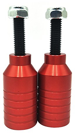 Z-FIRST Pro Scooter Pegs CNC Aluminium Pegs für Stunt-Scooter mit Hardware (rot)