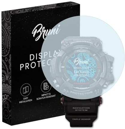 Bruni Schutzfolie kompatibel mit Casio GPR-B1000-1 Folie, glasklare Displayschutzfolie (2X)