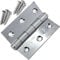 Pair of Polished Chrome Fire Rated 75mm Hinges - Strong 3 Grade 7 Door Butt Fittings