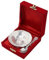 Rastogi Handicrafts Silver Plated Small Bowl Set with Spoon Size - 9 * 9 * 3 cm Capacity -100 ml /3.38 OZ