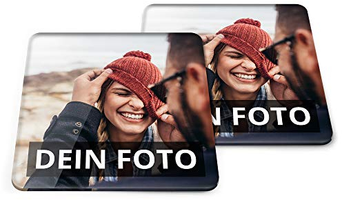Untersetzer mit Foto personalisiert - Personalisierbare Acrylglas-Untersetzer Bedrucken (Eckig) (Acrylglas, 6er Set)