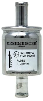 DREHMEISTER Premium Gasfilter LPG Filter Set inkl. Qualitätsschellen 11mm x 11mm BRC