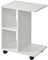 HOMCOM Mesita Auxiliar Moderno Mesa Auxiliar en Forma de C con Ruedas Estantes Abiertos para Salón Dormitorio 45x35x58 cm Blanco