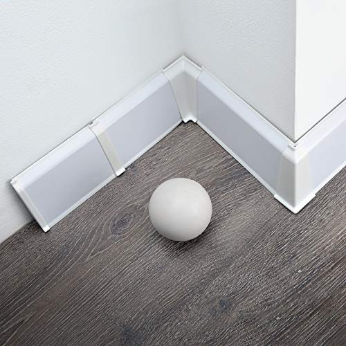 [DQ-PP] 1 x angolo esterno 70 mm PVC bianco battiscopa in plastica PVC laminato decorativo battiscopa
