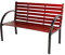 Linder Exclusiv LEX Holz-Metall Bank Liam Parkbank Gartenbank 122 x 60 x 80 cm rotbraun