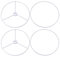 sourcing map 2 Set Lampenschirm Ring 200mm Durchm. Halterrahmen für Lampenfassung Eisen
