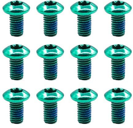 12PCS Bike Disc Brake Rotor Bolts,M5x10mm Bicycle Bike Disc Brake Cycle Rotor Screws for Mountain Bike Road Bicycle Disc(Black)
