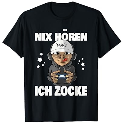 Kann Dich nicht hören ich zocke - Lustiges Gamer T-Shirt
