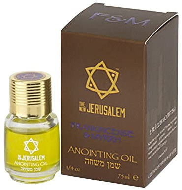Salböl-Boutique Handgefertigt im Heiligen Land Israel – 100% natürliche Inhaltsstoffe, reines natives Olivenöl, Düfte der Heiligen Bibel –, spirituelle Übungen, Frankincense and Myrrh -7.5ML
