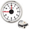 Uhrzähler, 2-Zoll-Universaluhr mit Zifferblatt, 0 Bis 12 Stundenzähler, Instrumententafel, Anzeige, Rote Hintergrundbeleuchtung, 12 V/24 V für Auto, Boot, Yacht(Weiß)