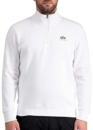 Alpha Industries Half Zip Sweater SL Sweatshirt für Herren White