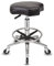 Staboos Rollhocker bis 160 kg - Ergonomisch geformter Sitz mit Rollen - Drehhocker (Premium Rollen und Fußstütze) Praxishocker höhenverstellbar (55 cm bis 75 cm)
