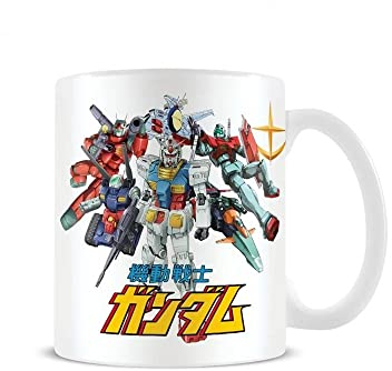 Pyramid International Mug Gundam (design d'armes mobiles) en céramique blanche de 325 ml, tasse à café et grande tasse dans une boîte cadeau de présentation – Produit officiel Gundam