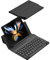 Z Fold 3 Bluetooth Keyboard+Cover, Keyboard Plain Leather Cover For Samsung Galaxy Z Fold 3 Case Bluetooth Mute Keyboard Wireless Folding Stand Funda for Fold 3 (Black)