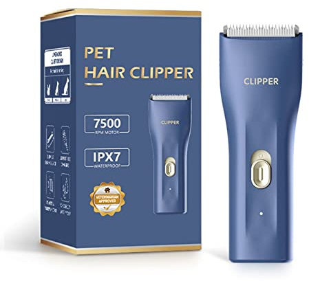 Rasoio impermeabile per cani e gatti, portatile, elettrico, ricaricabile tramite USB, strumento per la toelettatura degli animali domestici, rasoio a basso rumore, rasoio senza fili per animali