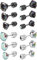 MILACOLATO 6Paar Titan Ohrstecker Set für Empfindliche Ohren Schraube Zurück Hypoallergen Edelstahl Ohrstecker Double Side Regenbogen AB Cubic Zirkonia Knorpel Ohrringe für Damen Herren 4/5/6 MM